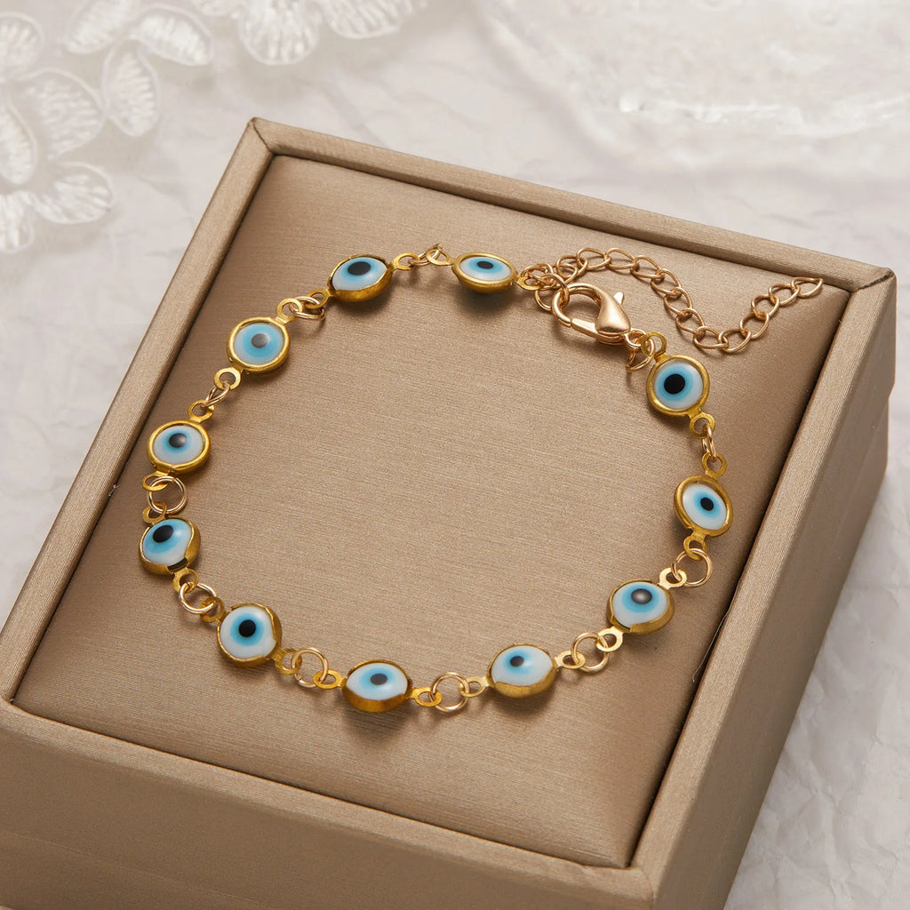 Evil eye chain bracelet