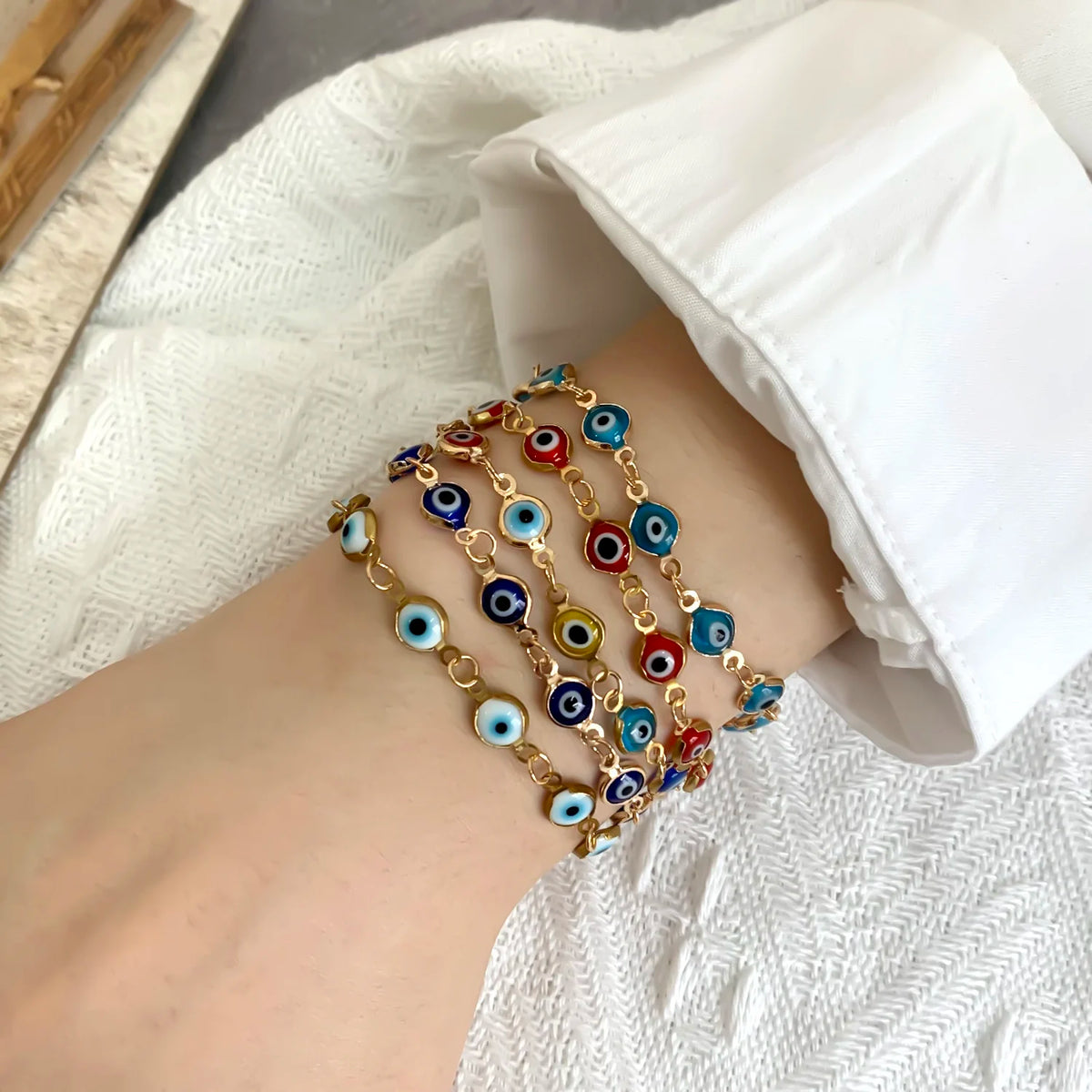 Evil eye chain bracelet