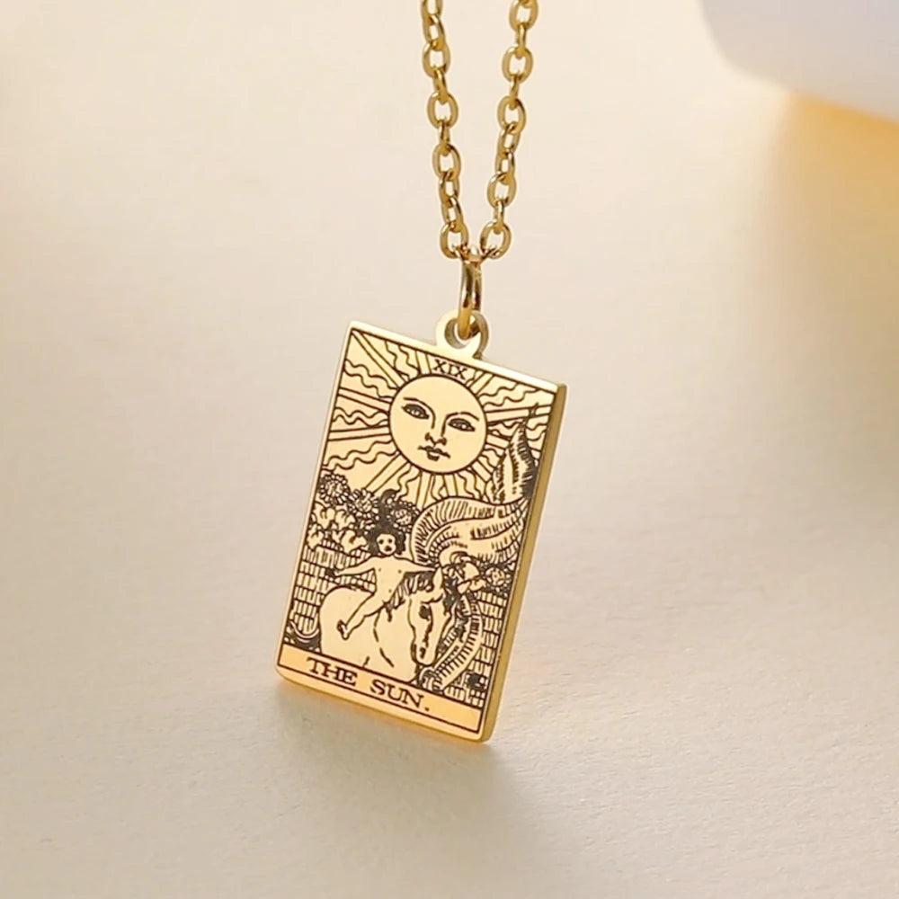 Major Arcana tarot card necklace