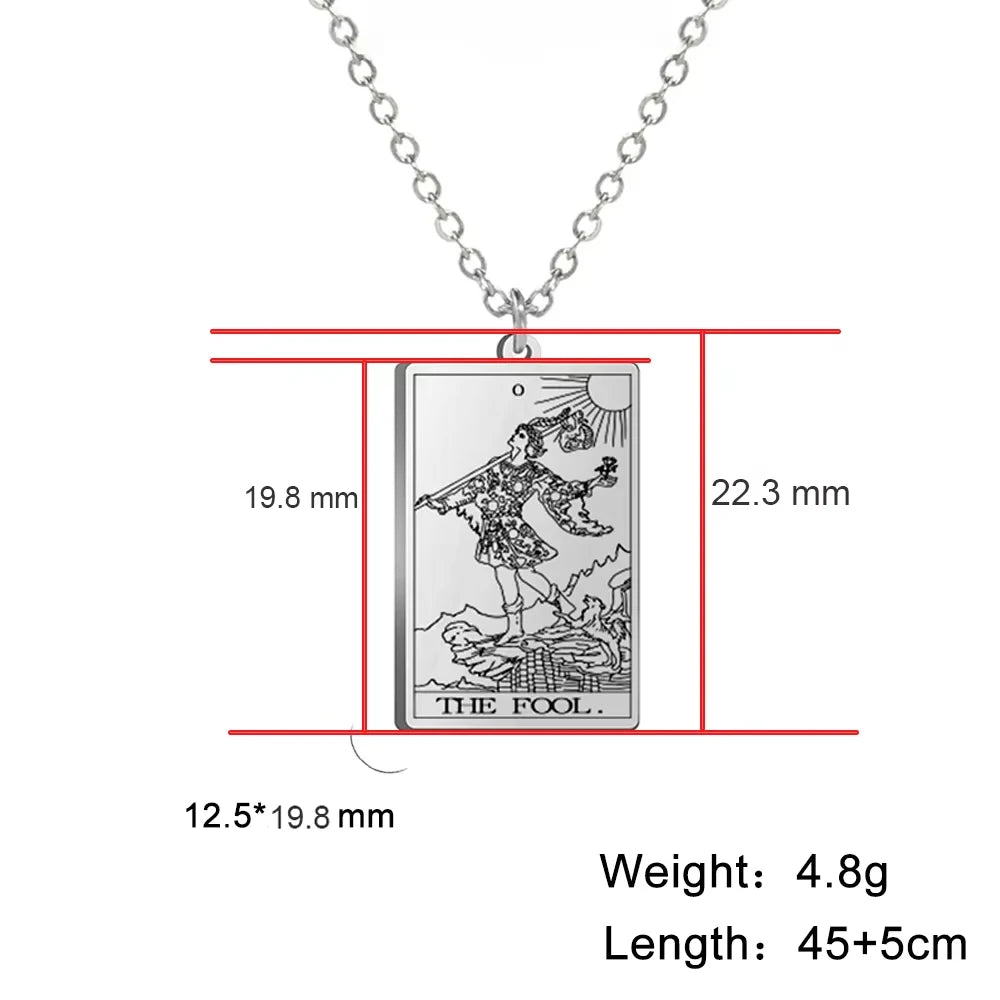 Major Arcana tarot card necklace
