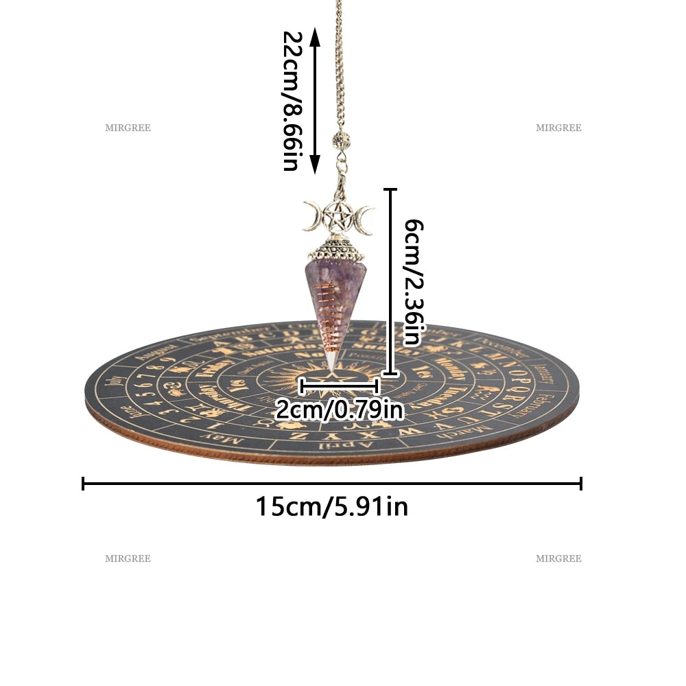 Spirit pendulum and divination disc