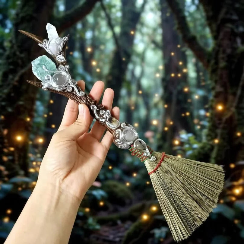 Crystal antler wand