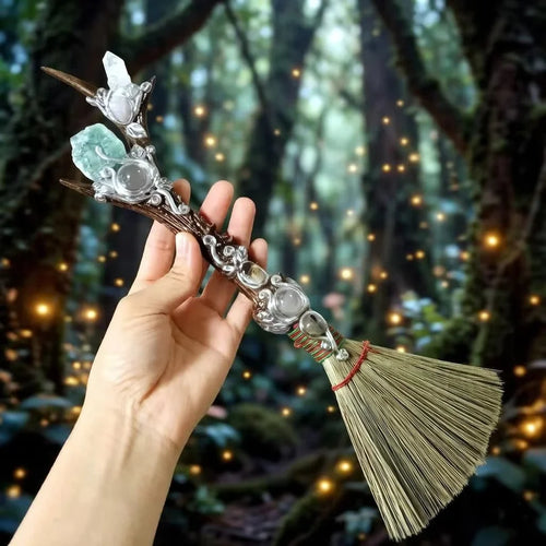 Crystal antler wand