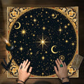Gold constellation tarot cloth