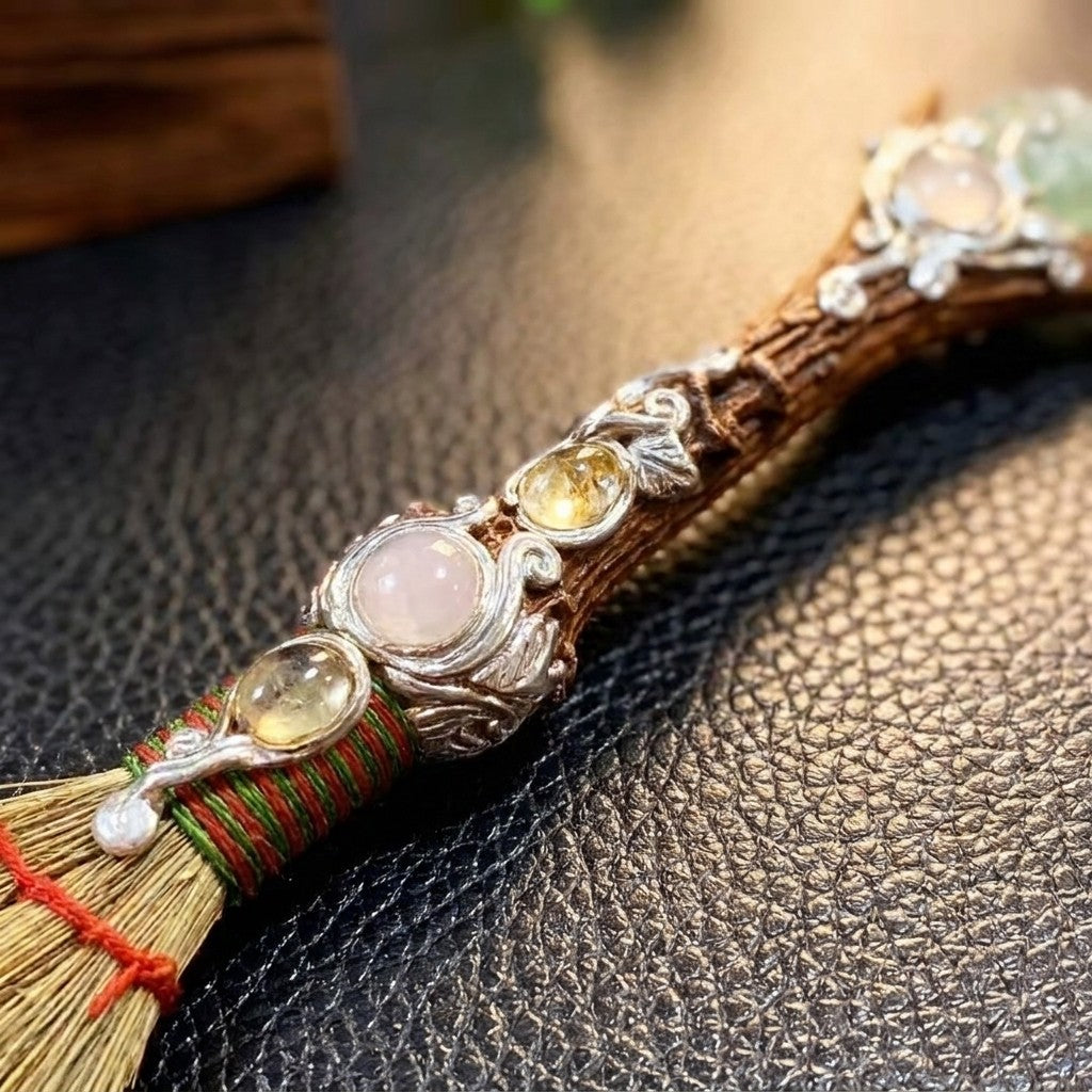 Crystal Antler Wand - close-up detail
