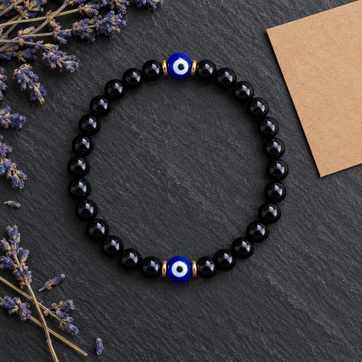 Evil Eye & Black Tourmaline Bracelet - what's in the box