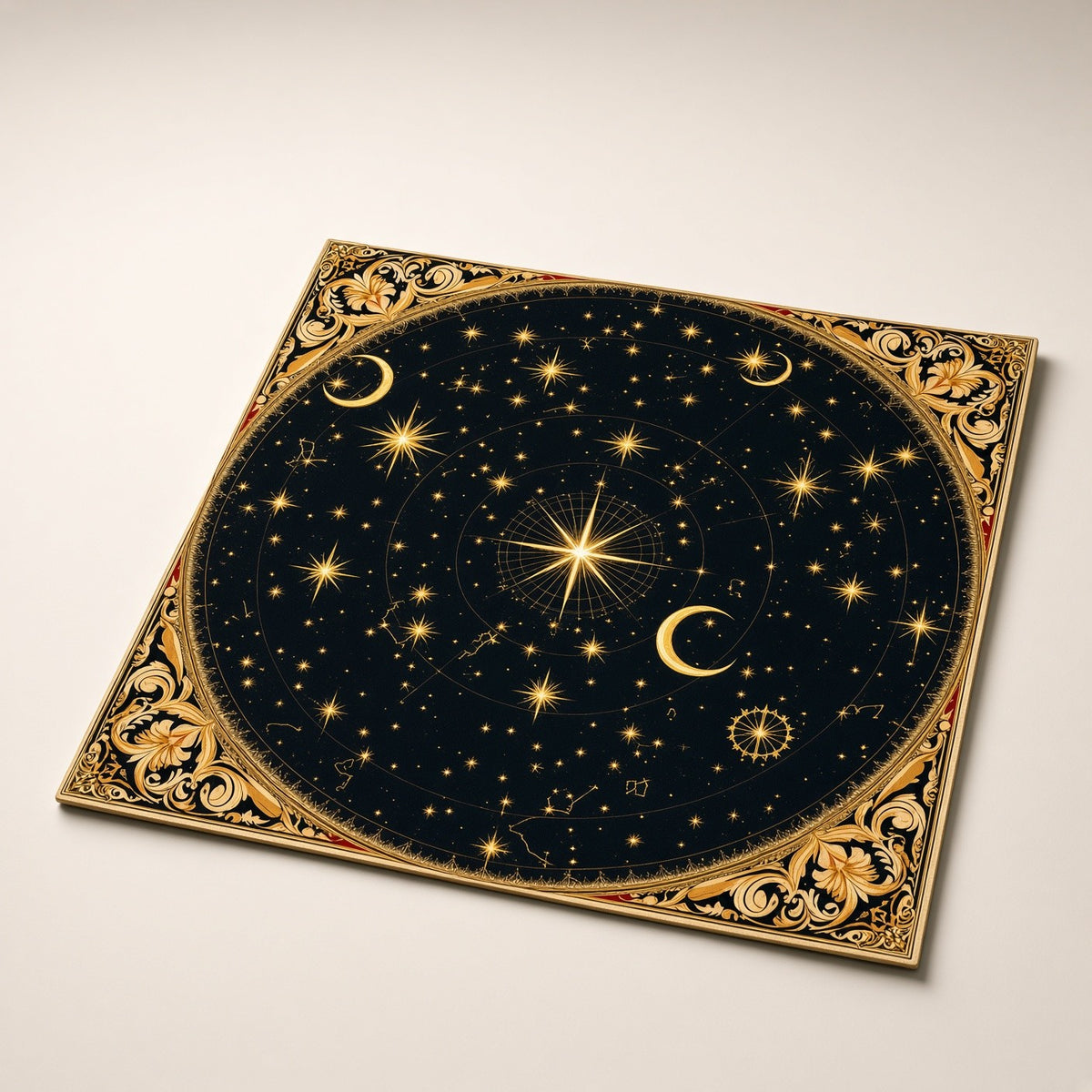 Gold Constellation Tarot Cloth - product photo