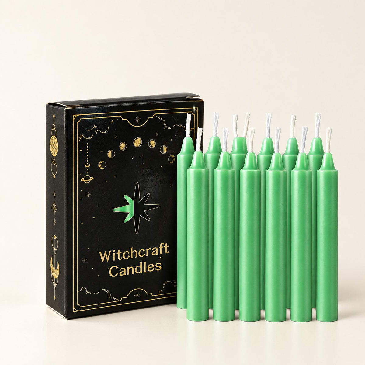 Green Ritual Candles (12 pack) - product photo