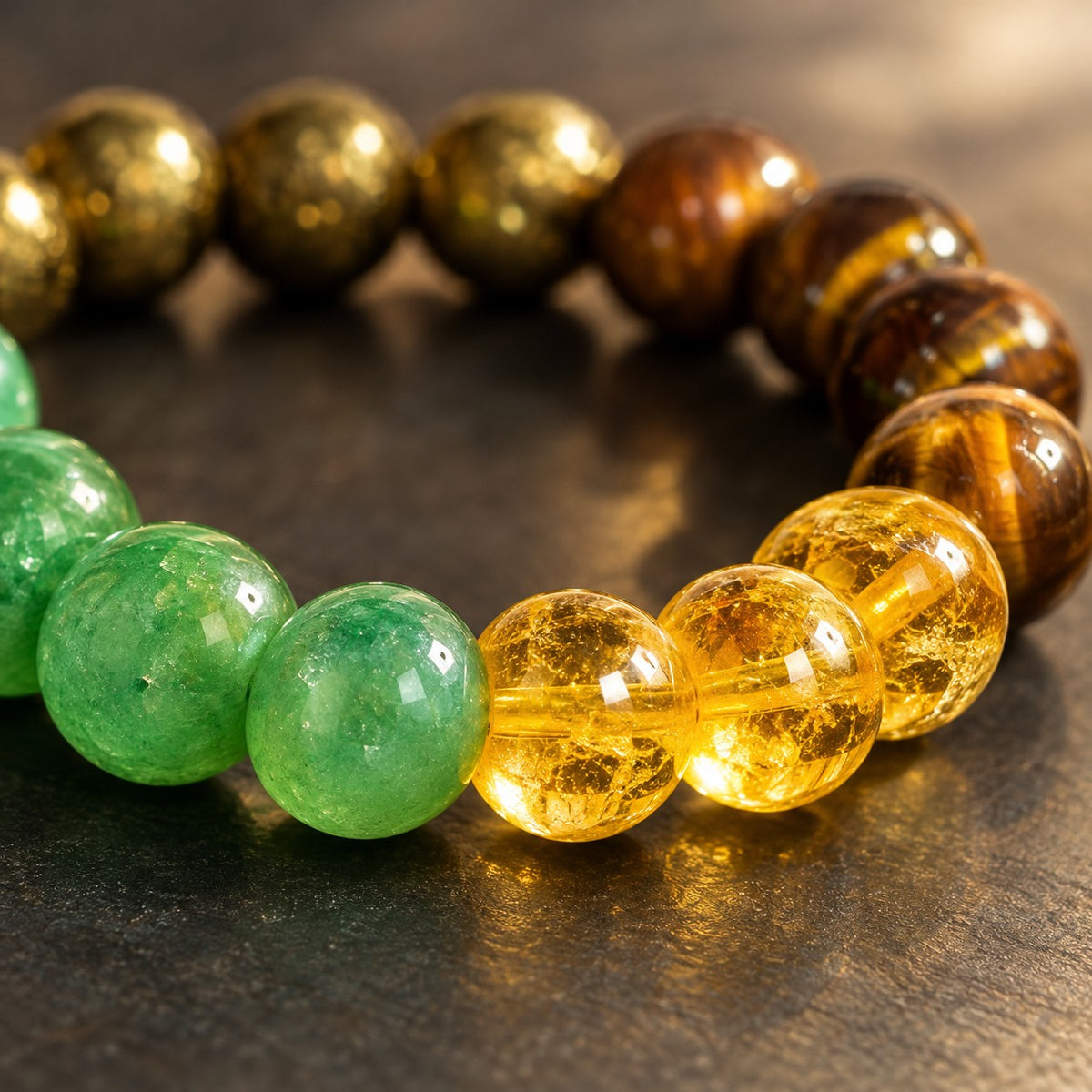 Money & Abundance Bracelet - close-up detail