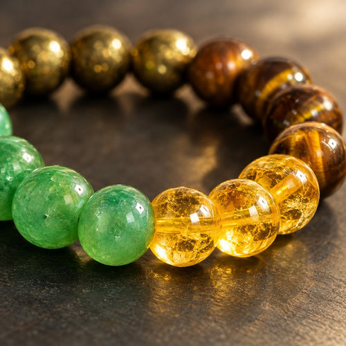Money & Abundance Bracelet - close-up detail