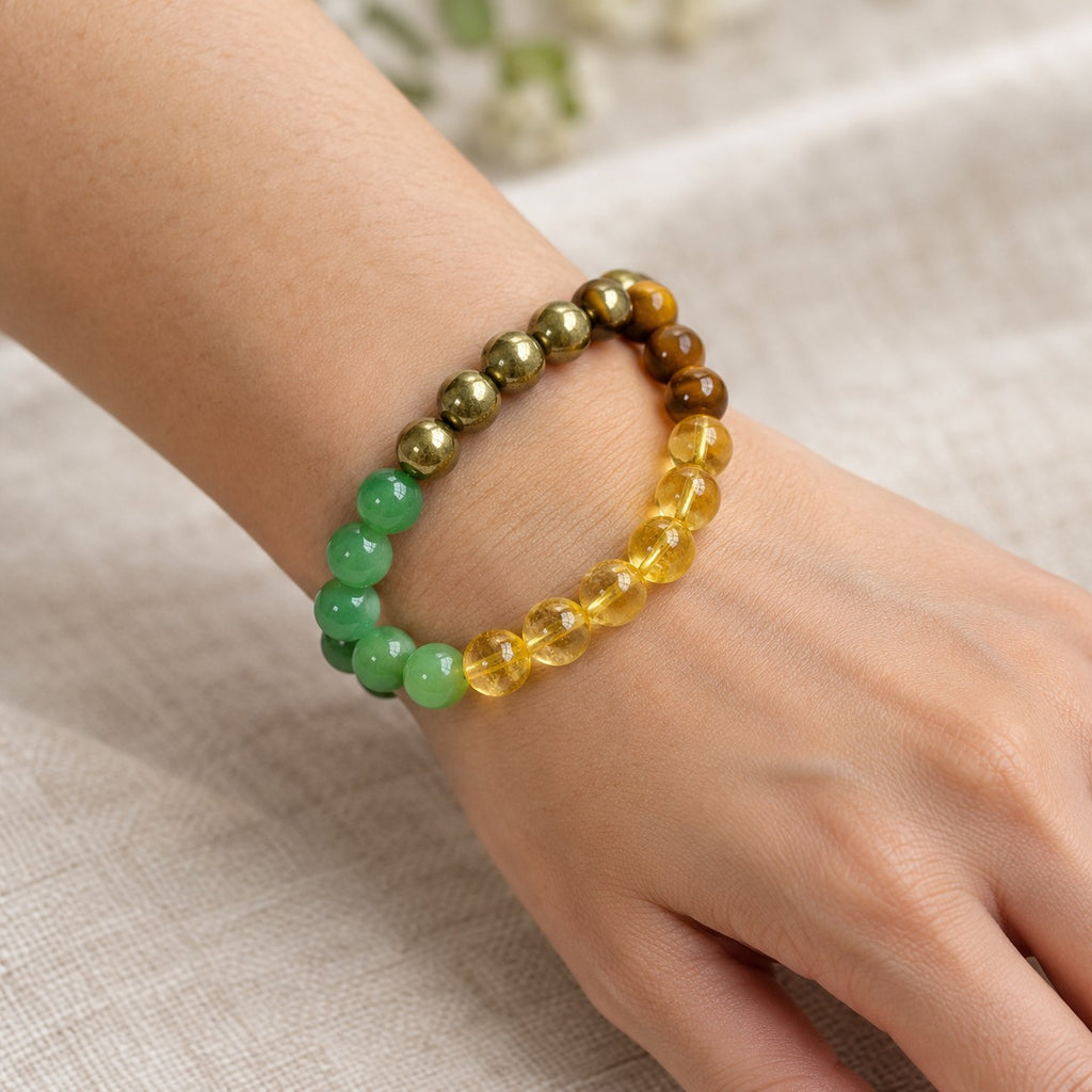 Money & Abundance Bracelet - worn or held for scale