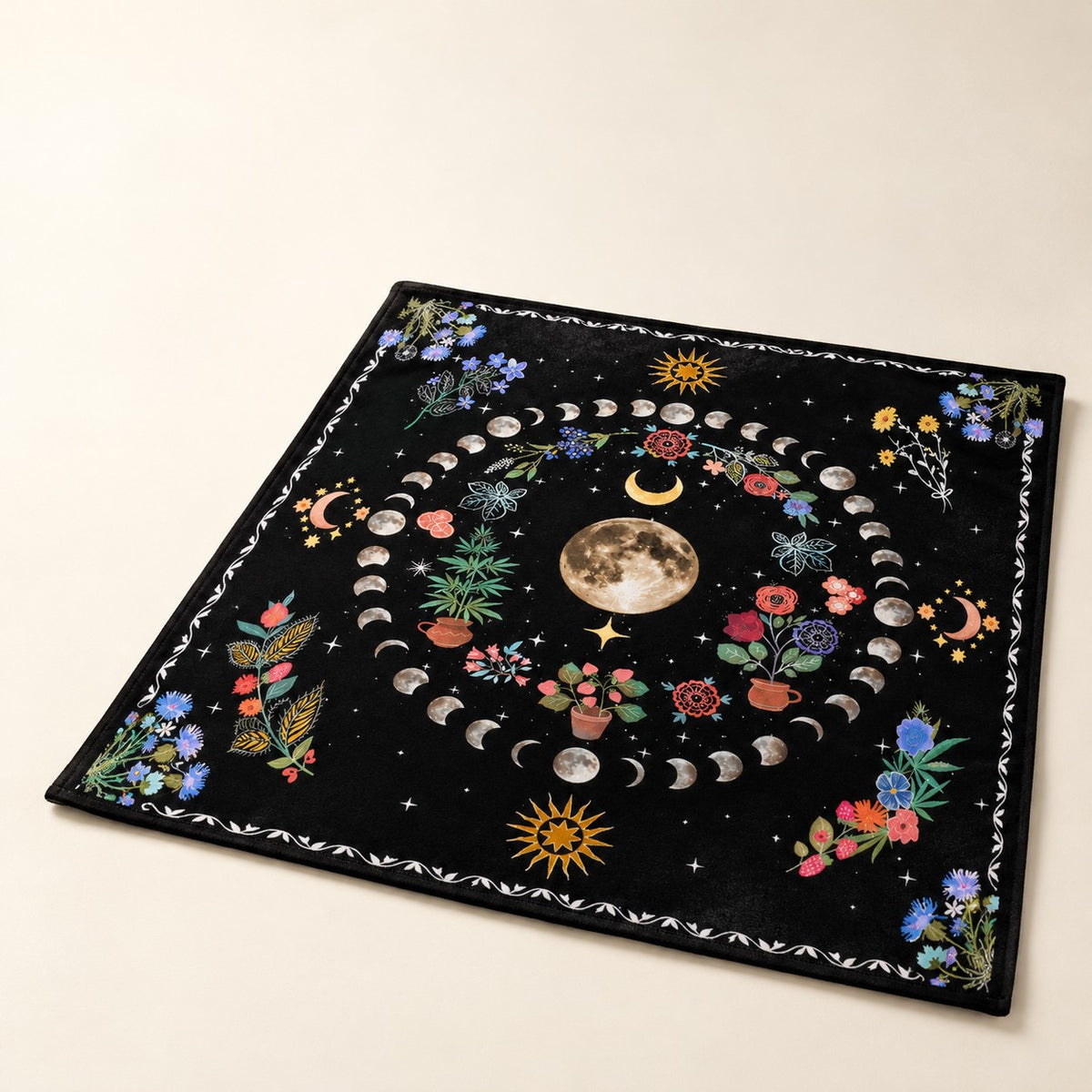 Moonlight Flower Tarot Mat - product photo