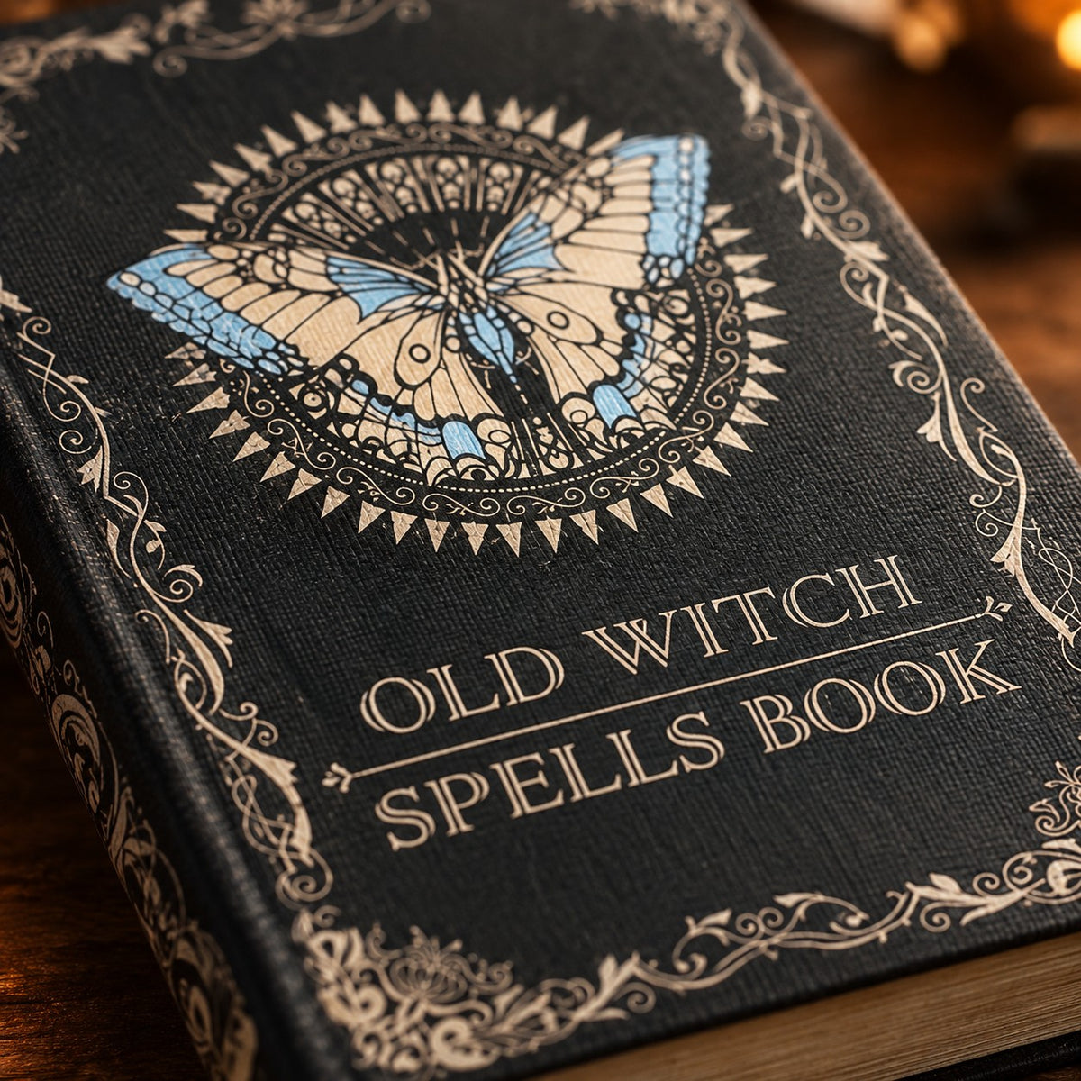 Old Witch Spells Book - close-up detail