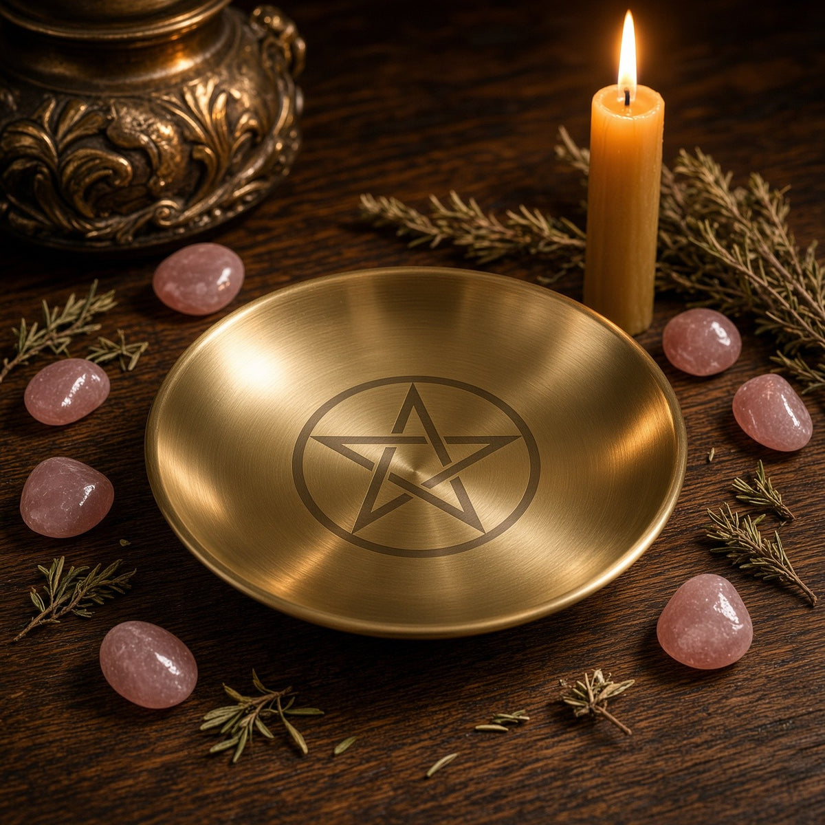 Pentagram Altar Bowl - styled on an altar