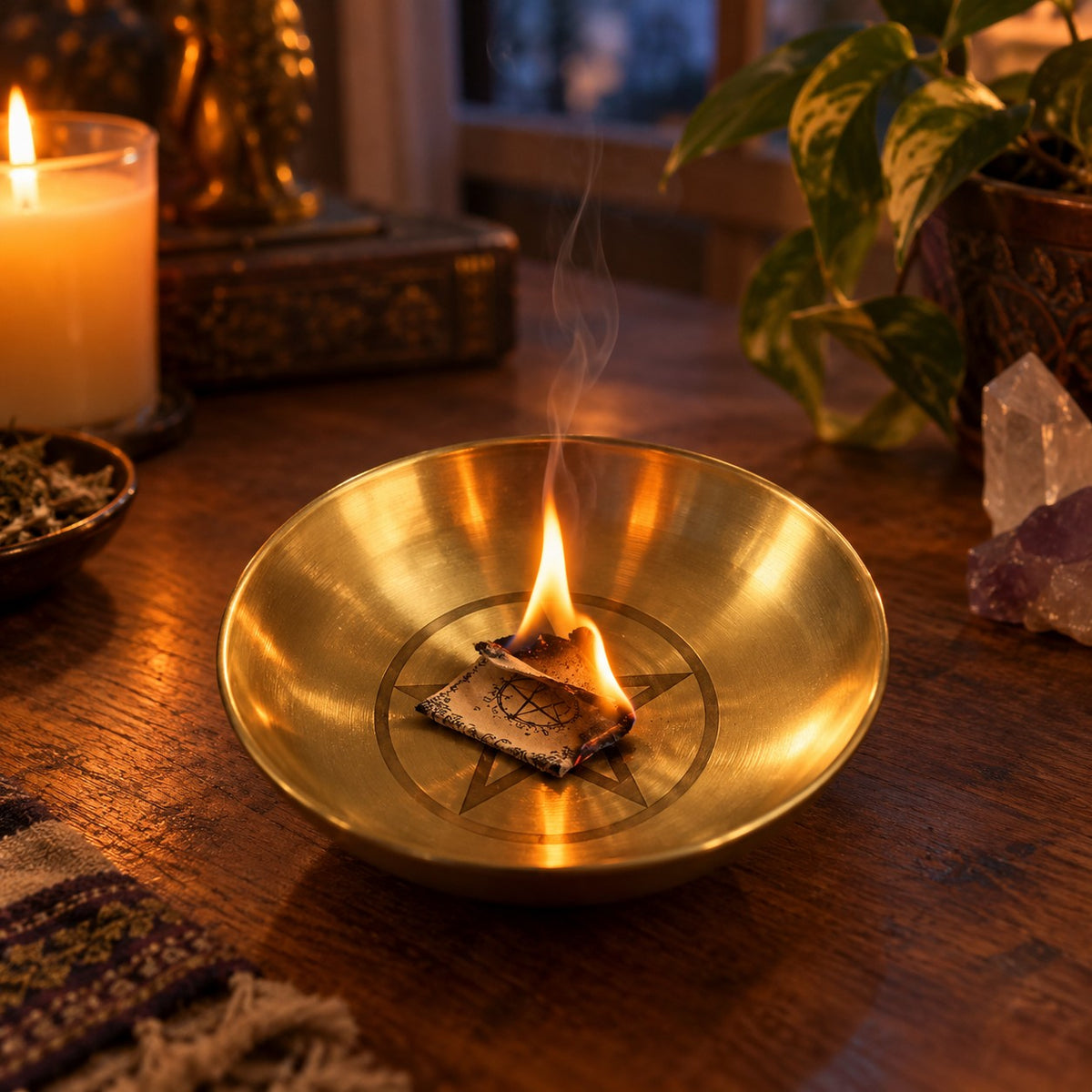 Pentagram Altar Bowl - in use