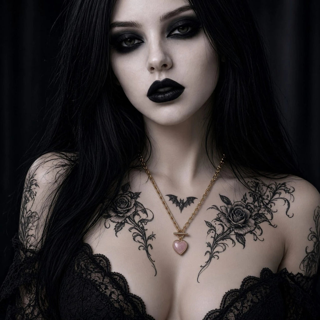 The Siren’s Heart with a black lace outfit