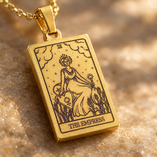 Tarot Card Amulet Choker - close-up detail
