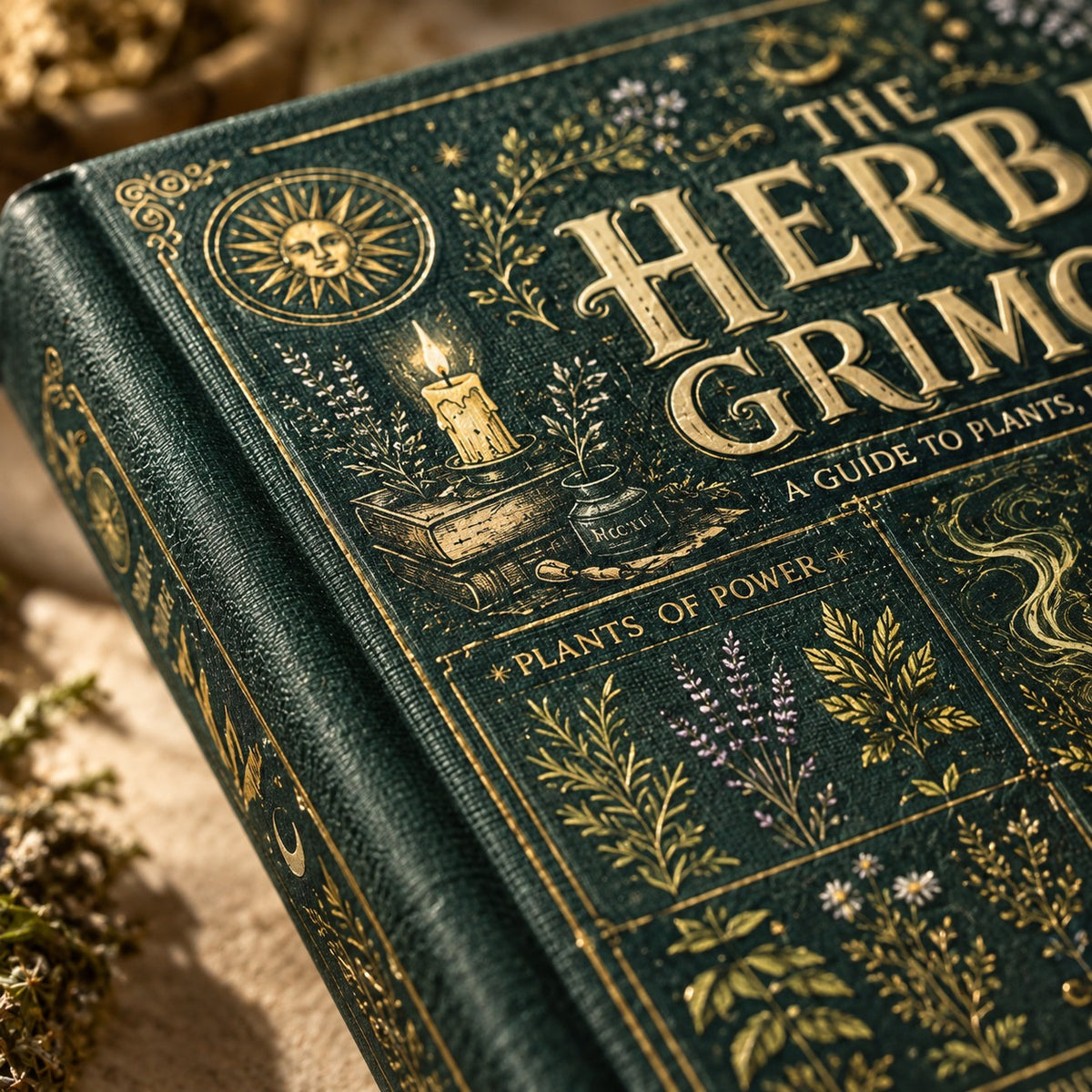 The Herbal Grimoire - close-up detail